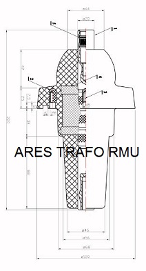 RMU bushing 36kV 630A